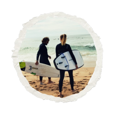 surfer on taghazout beach